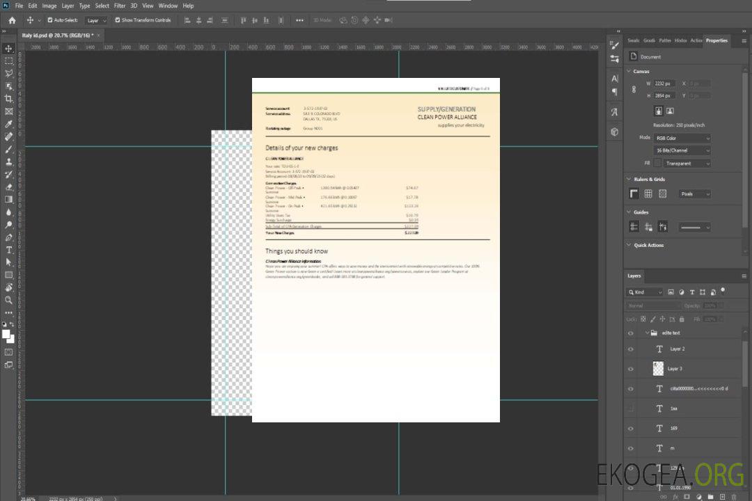 Facture commerciale de services publics EDISON de Californie du Sud, page 6, SCR template